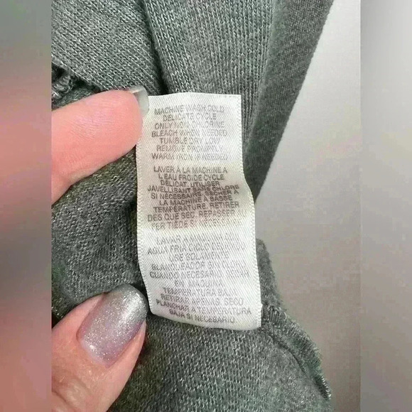 Splendid Open Front Cardigan Cotton Blend Soft Heather Green Womens Size Medium - Picture 8 of 9